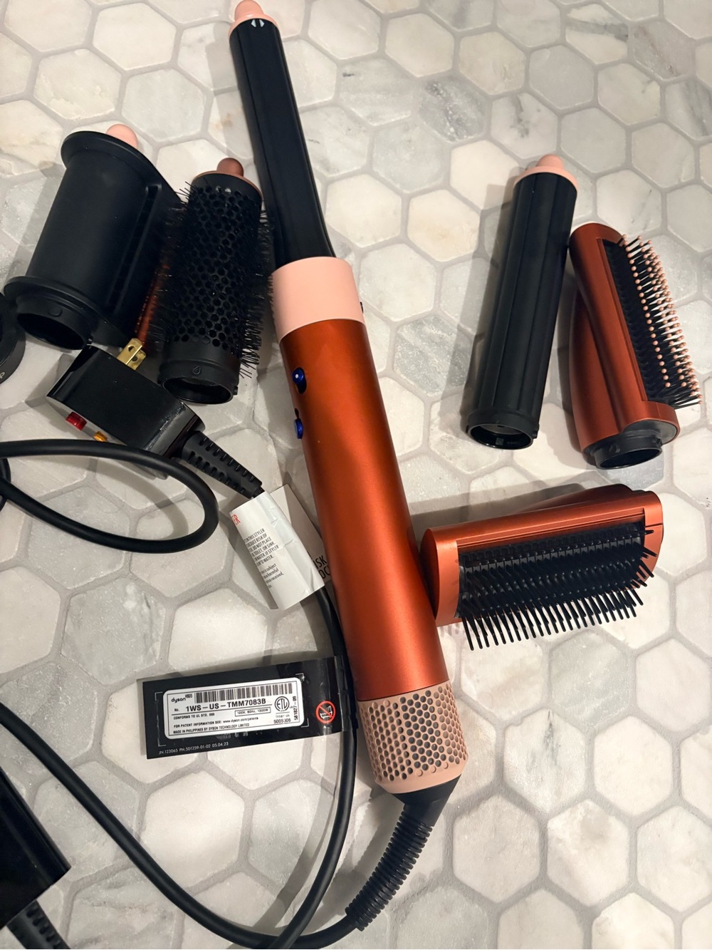 Dyson air wrap strawberry bronze apricot